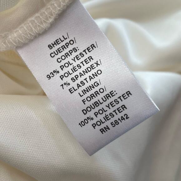 London Times Plus Size Eyelet Wrap Dress Ivory Women’s Sz 16W - Picture 8 of 9